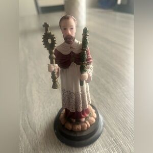 Religious Figurine St. Ramon with Red and White Robe
